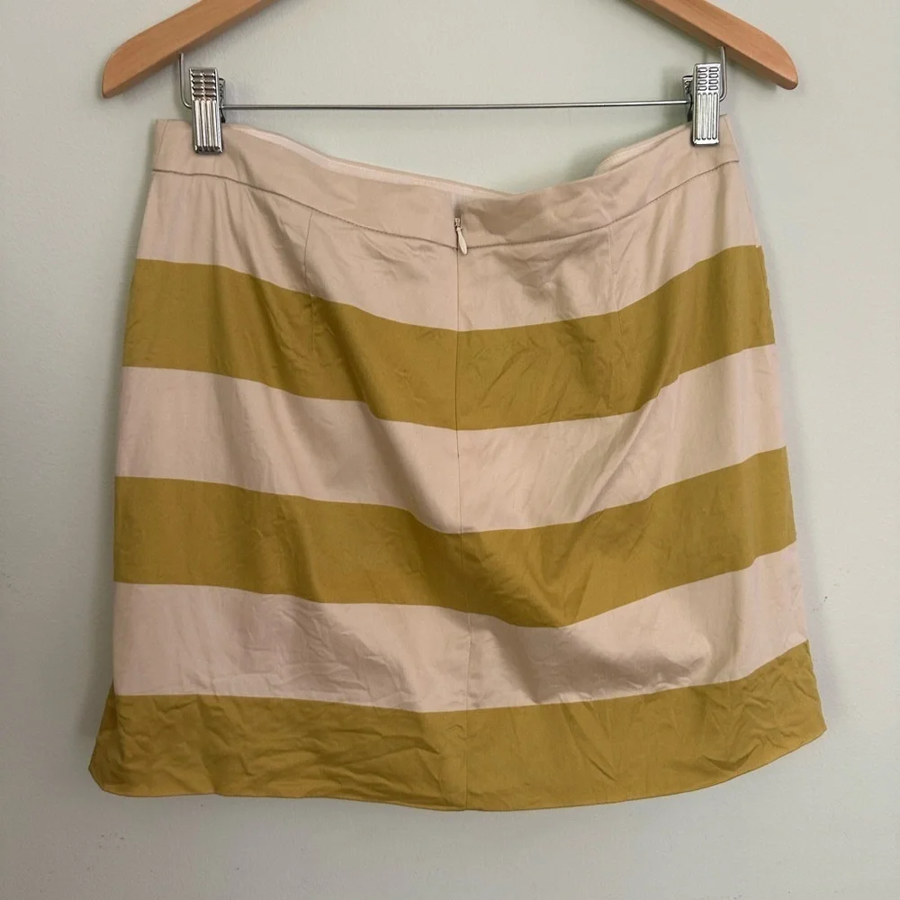 J. Crew Cream and Gold A-Line Skirt